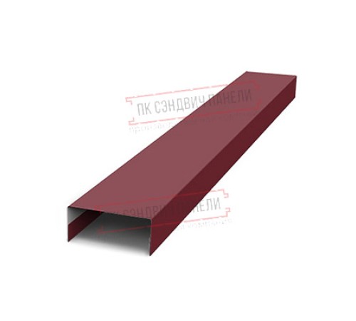 Крепежная планка нижняя Texas 0,45 Drap RAL 3005 красное вино