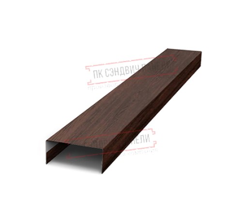 Крепежная планка нижняя Texas 0,45 Print Elite Choco Wood